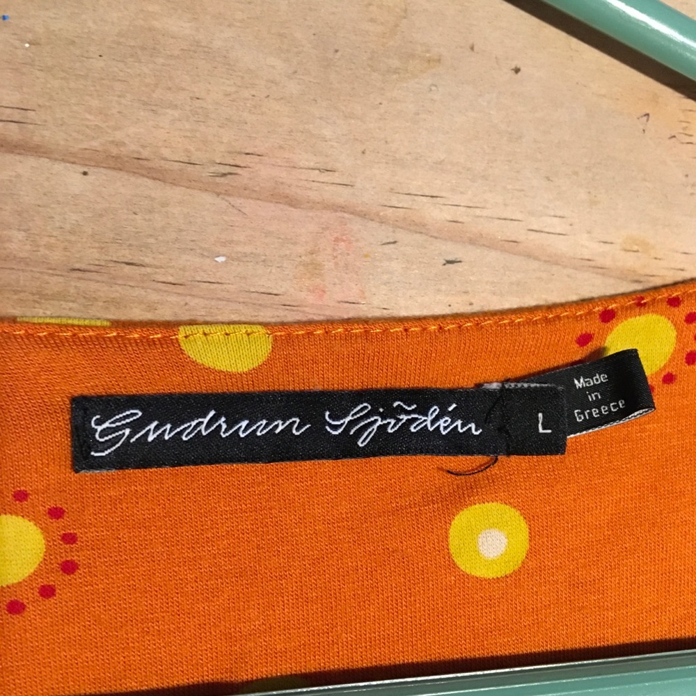 Gudrun Sjoden Orange Polka Dot Midi Dress - Picture 3 of 7